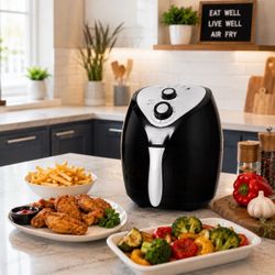 Premium Levella 2.8 Quart Air Fryer with Rapid Hot Air Circulating System - 1,400W, 80% Less Oil, Nonstick Basket (PAF281)