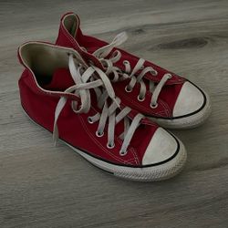 Red High top Converse 