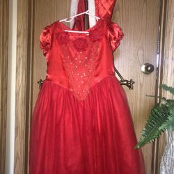 Girls Holiday Red Dress Set 