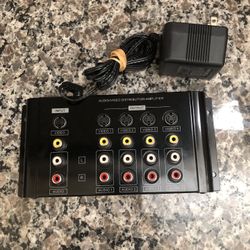 4 Ways Composite S-Video and Analog Audio Distribution Amplifier With Power Cord