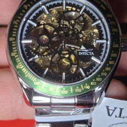 Invicta Objet D Art Automatic Men's Watch w/ Skeleton Dial - 43mm, Silver