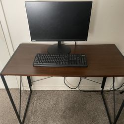 COMPUTER DESK & MONITOR FOR SELL!!