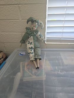 Christmas jester doll $15
