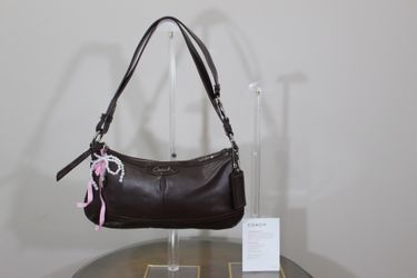 Vintage Brown Coach Leather Shoulder Bag