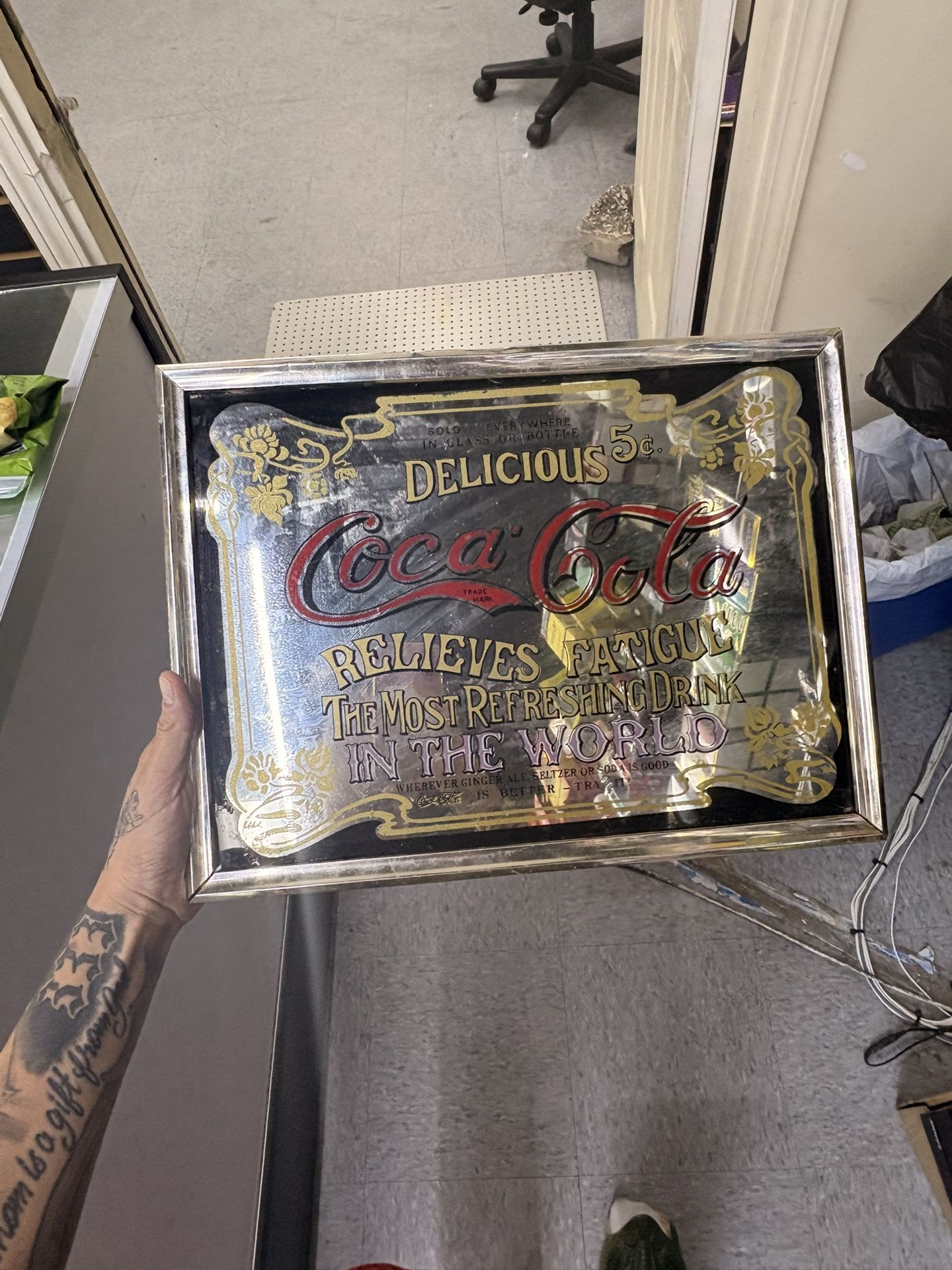 Vintage Coco Cola Mirror Art