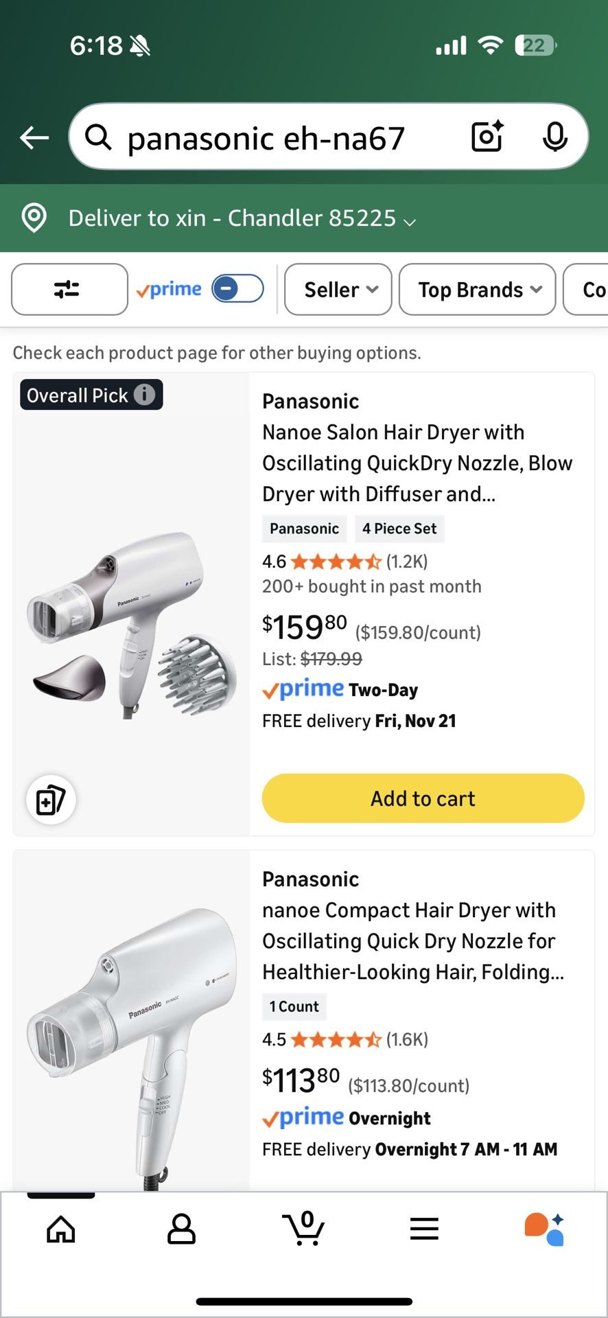 panasonic hair dryer