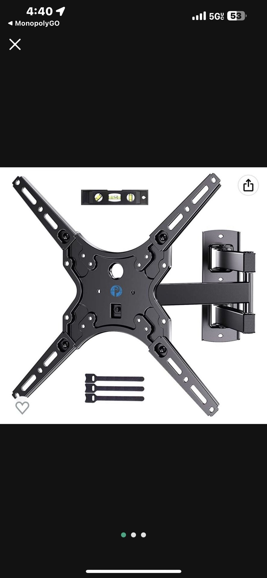 Full Motion Tv Mount For Wall Ik To 55 Inch Tv Size 