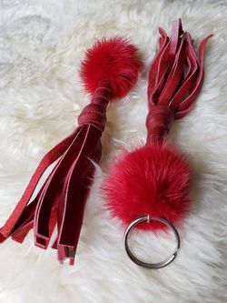 Fur & Leather Tassel Keychain