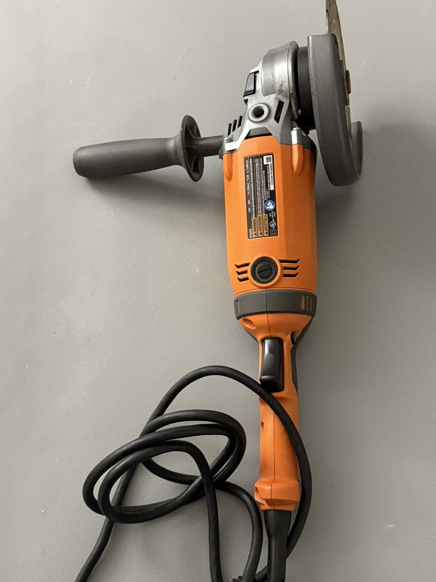 Ridgid 7” Angle Grinder Corded