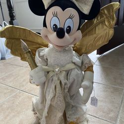 Vintage 1997 Minnie Mouse  Christmas Angel  with Lighted Candle  