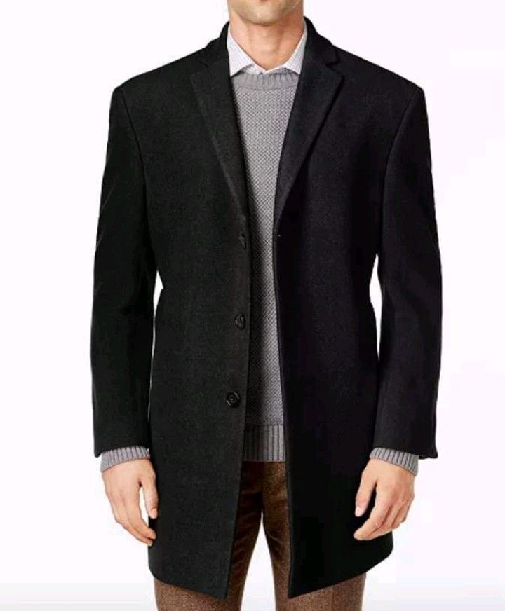 Calvin Klein Men's Prosper Wool-Blend X-Fit Overcoat