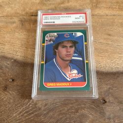 1987 Donruss Rookies Greg Maddux PSA 9