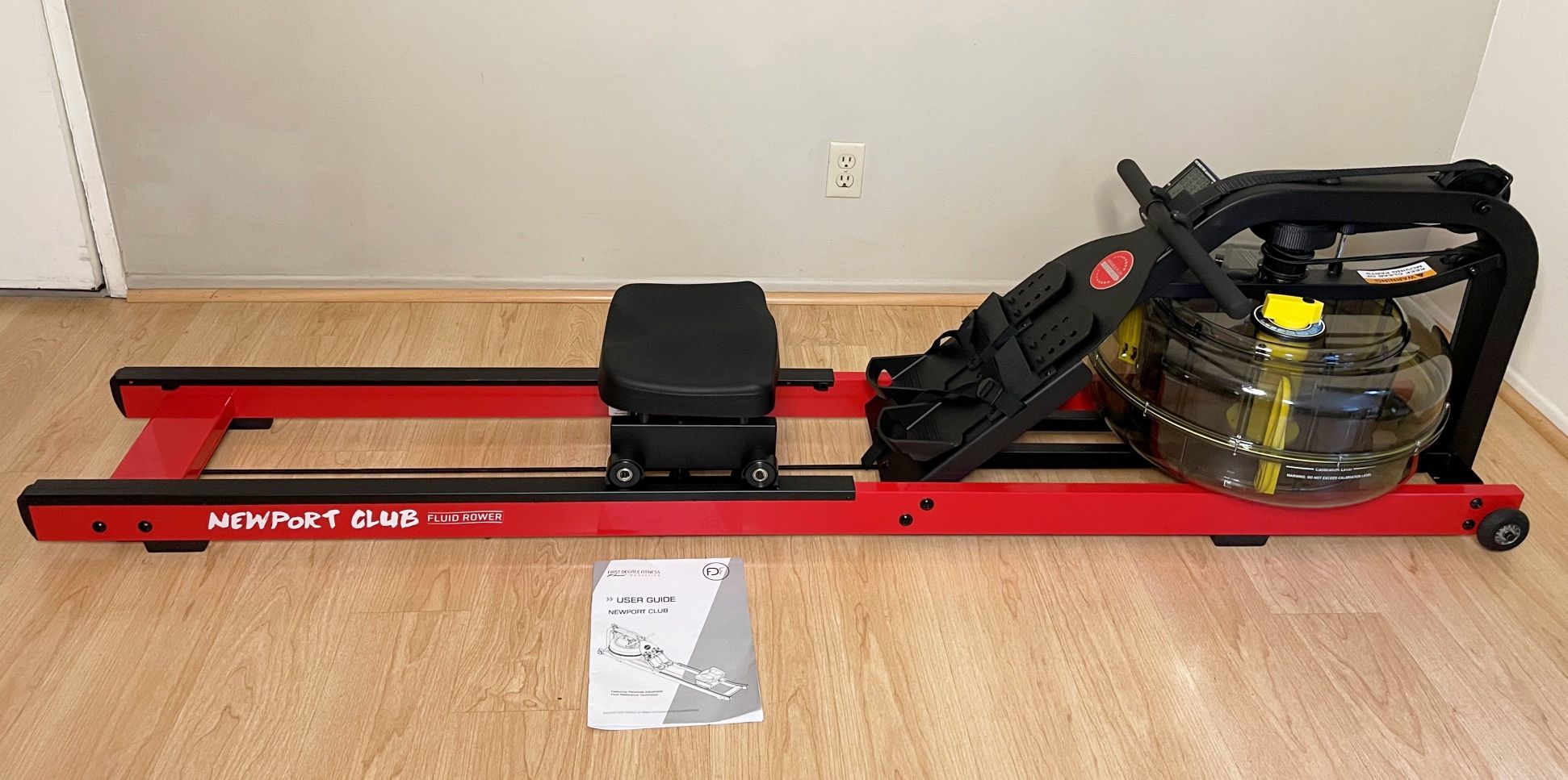 First Degree Newport Club Fluid Row Machine Exercise Water Rower Rowing Fitness Trainer Crossfit