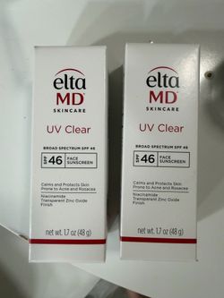 Two (2) EltaMD UV Clear Broad-spectrum SPF 46 1.7 oz EXP2028 New! Twin Pack