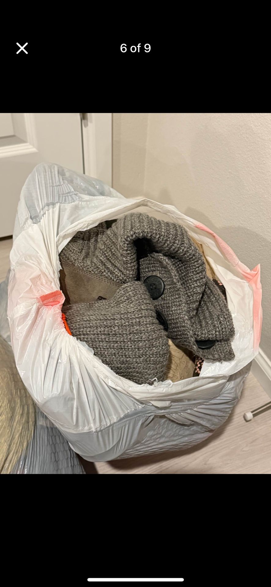 LOW PRICE MOVING- BULK MYSTERY BAGS OF CLOTHING SHOES AND ACCESSORIES 