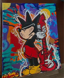 Original Pop Art Acrylic Painting on Canvas