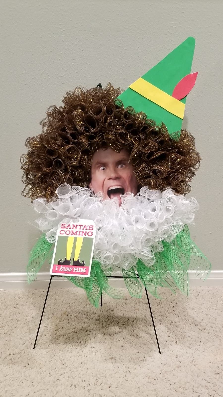 Buddy the Elf Deco Mesh 14” wreath