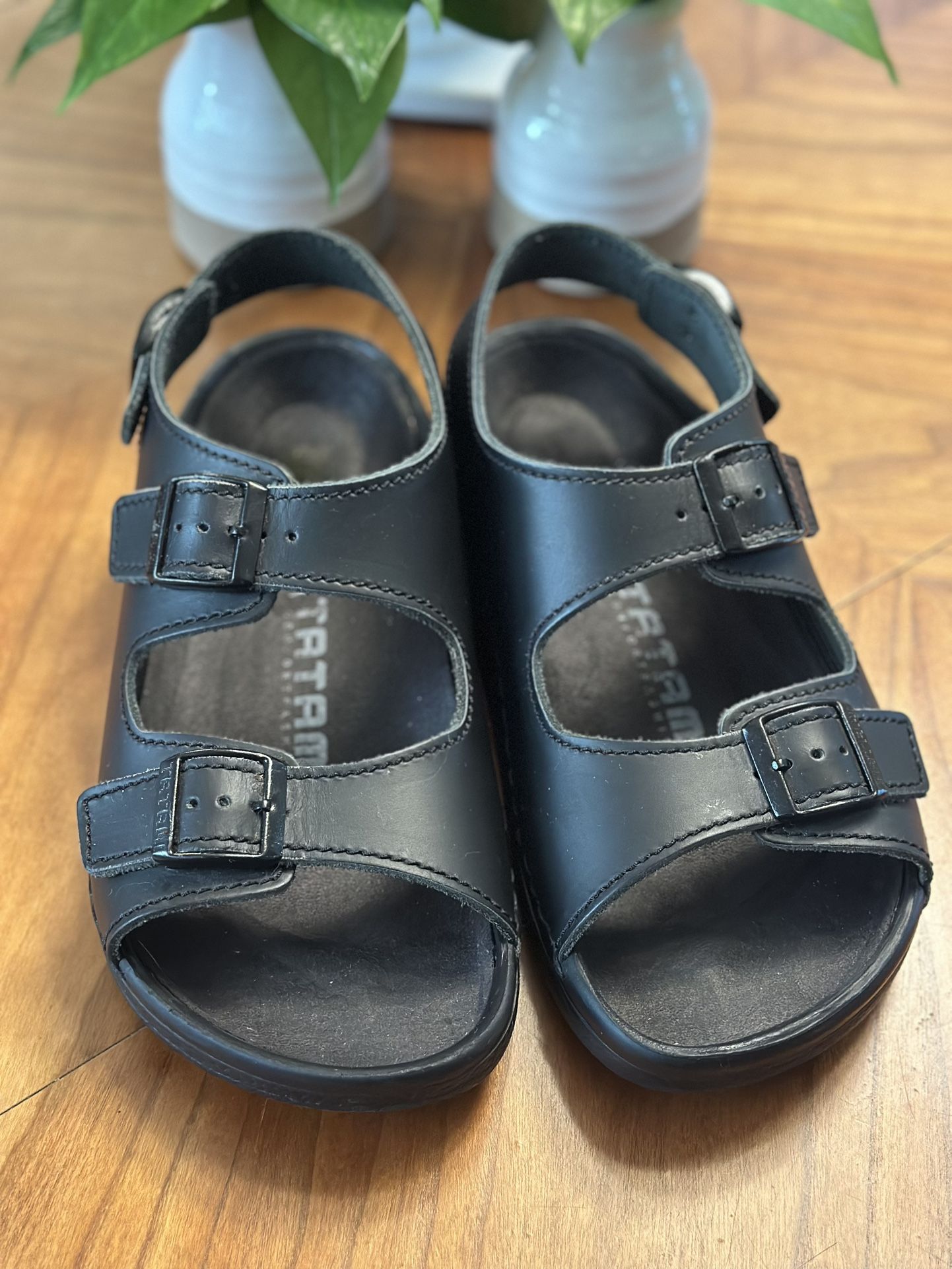 Tatami Leather Birkenstock Black Sandals $50