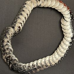 Vintage Unbranded Concho Belt Silver Tone, Elastic