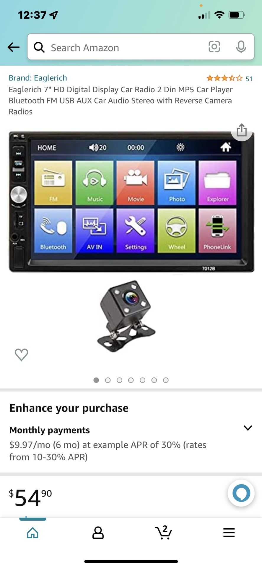 Car Radio W/Back Up Camera