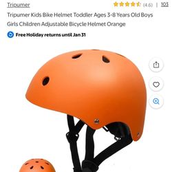 Tripumer Kids Bike Helmet  🛴Toddler Ages 3-8 Years Old Boys Girls Children Adjustable Bicycle Helmet Orange