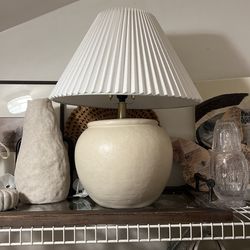 Large Table Lamp Ivory Hearth And Hand By Magnolia Pleated Shade 