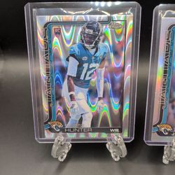 Topps Chrome Rookie Travis Hunter Raywave Refractor Football   #332