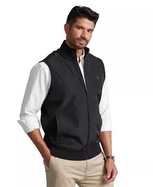 Polo Ralph Lauren Men's Big & Tall Hybrid Black Sweater Vest. Size XLT
