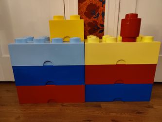 Lego storage boxes set of 8 box minifig