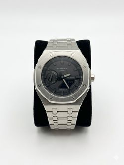 Casioak G-SHOCK GA-2100SKE-7AJF Custom Metal Case with Strap watch working