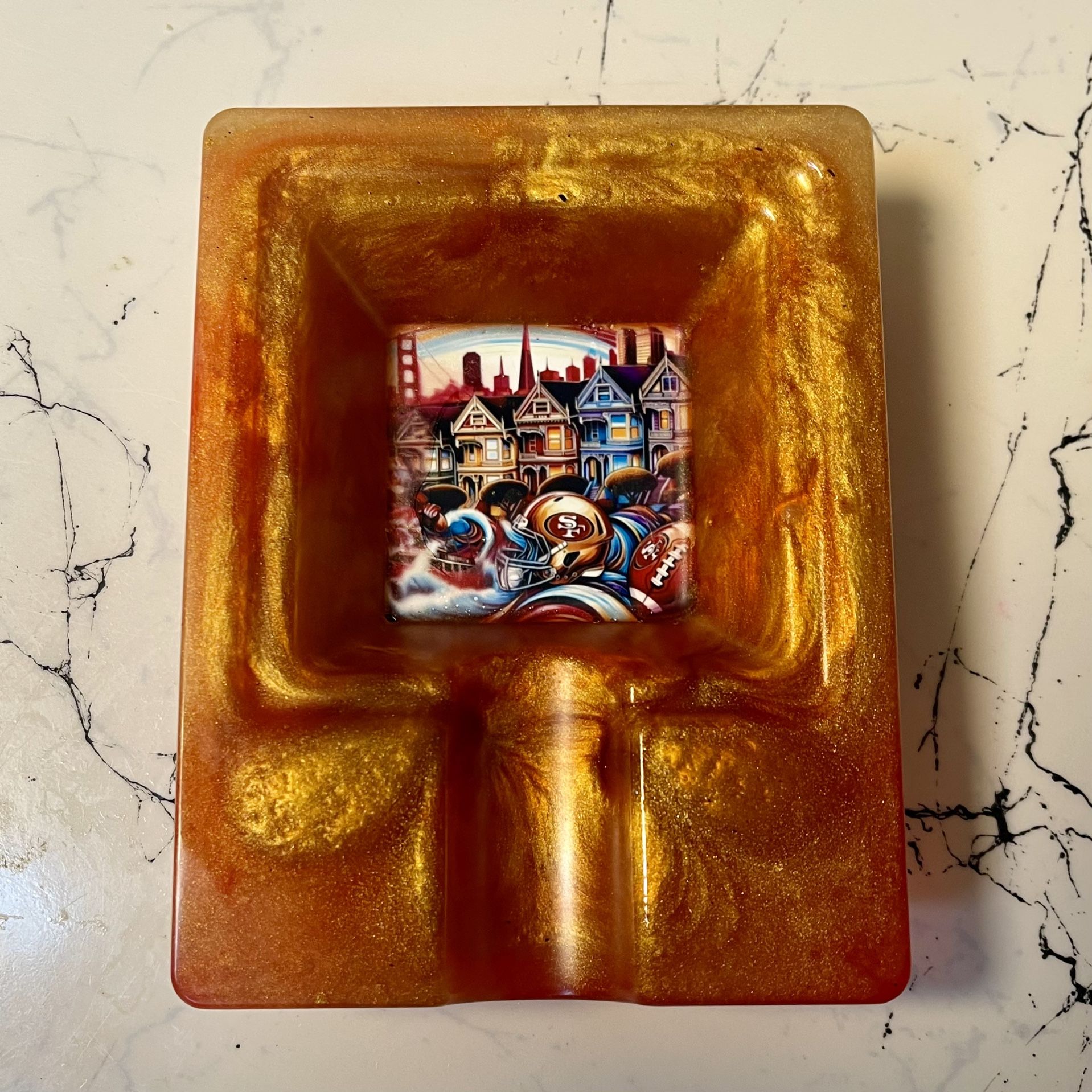 San Francisco 49ers Cigar Ashtray | NFL Collectible Smoking Fan Gear Accessory