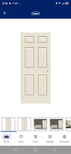 6 panel interior slab door 36x80 new