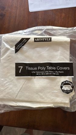 4 Artstyle Brand,  Octy-Round Tissue Poly Table Covers