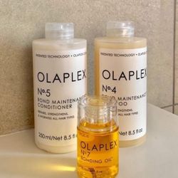 OLAPLEX  $23 EACH SHAMPOO, CONDITIONER, HAIR OIL