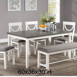 New Kitchen Dining Table Set White/grey K Furniture And More