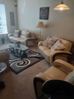 Living room furniture couch, sofa, loveseat, tables, tv