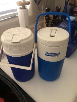 Igloo or Coleman half gallon water jug.