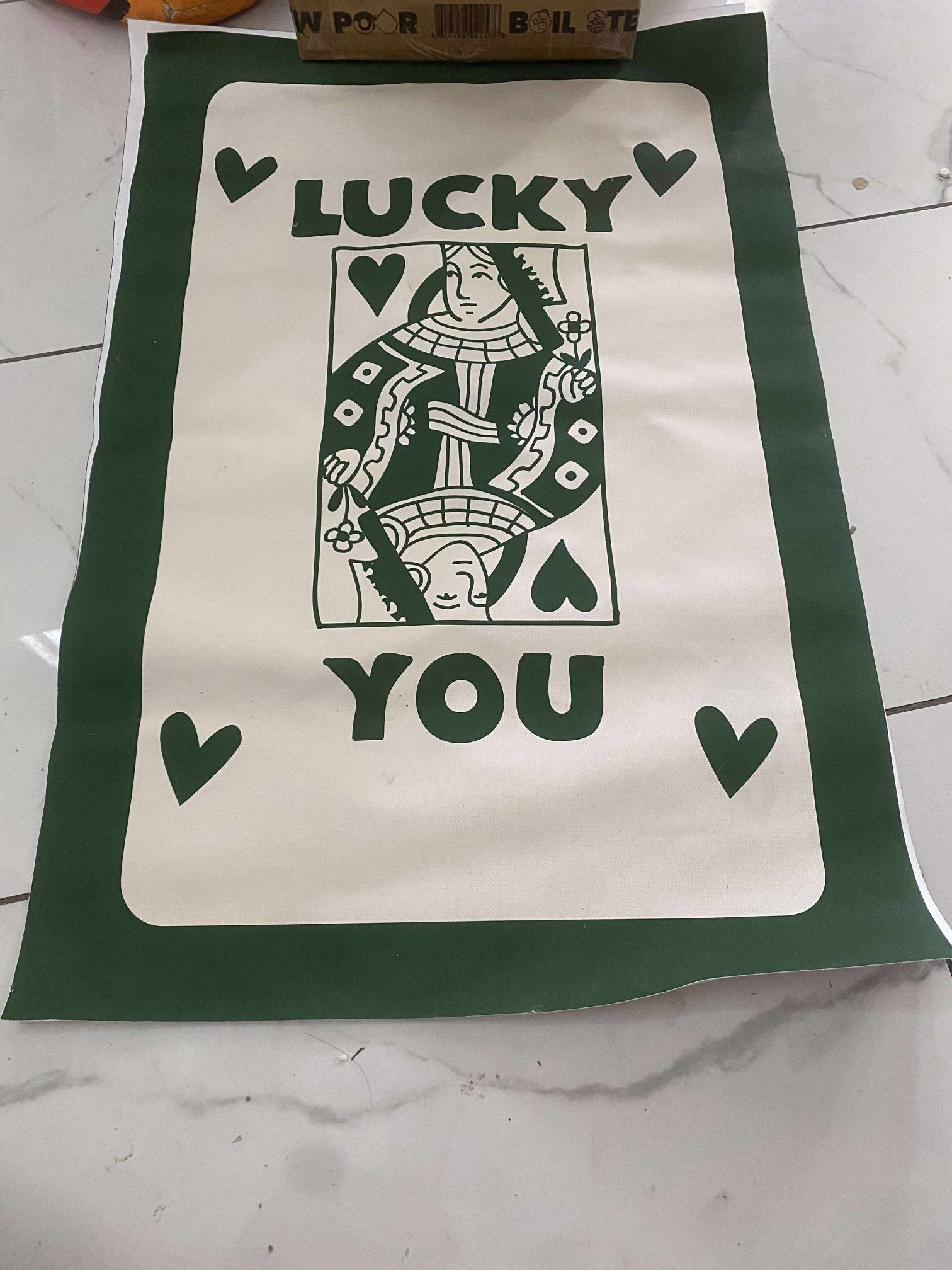 Lucky You Card Vinyl Wall Poster 24x18