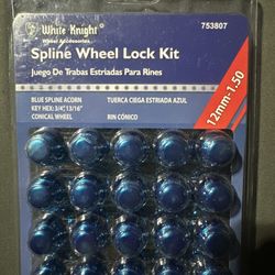 White Knight Lug nut spline wheel lock kit