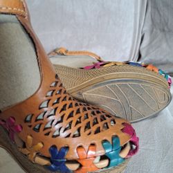 Made In Mexico 100 Percent Leather Size 7 1/2