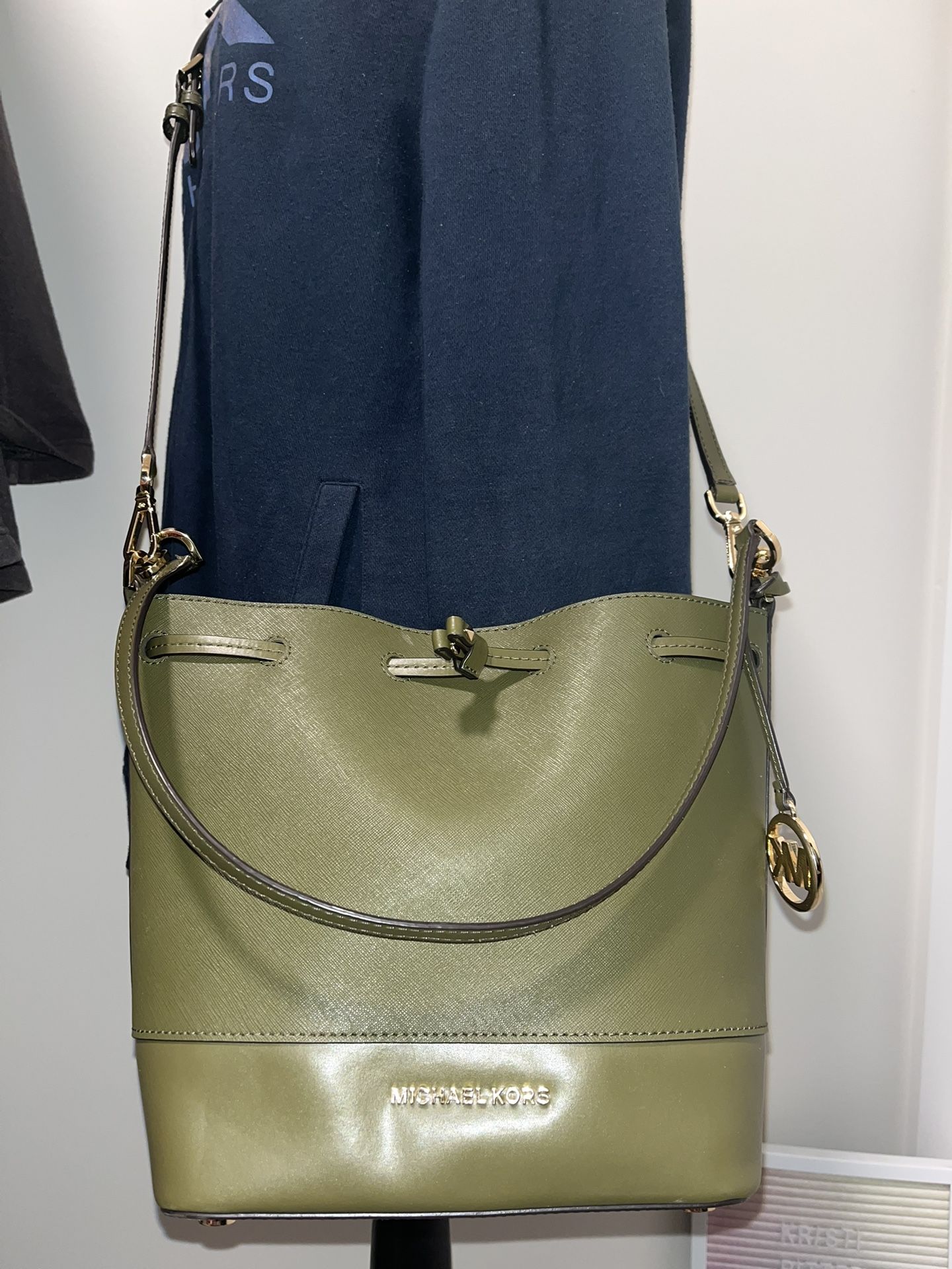 Michael Kors Trista Saffiano Leather Medium Duffle/Bucket