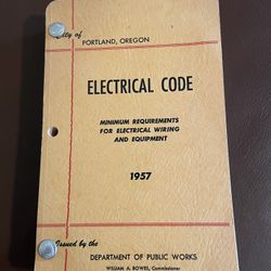 Electrical Code, Portland OR, 1957