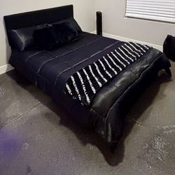 Queen size Black bed frame  Like New