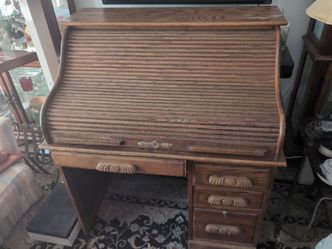 antique Mark Wayne rollup desk