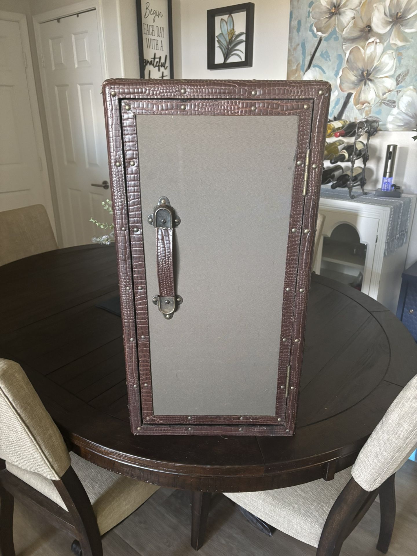 Pier One Decorative Suitcase Form Cabinet