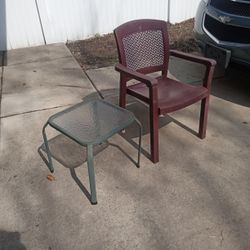 Patio Table And Chair 