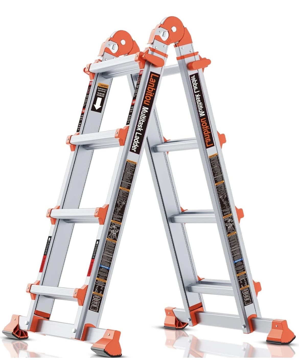 14 Feet Aluminum 4 Step Extension Ladder