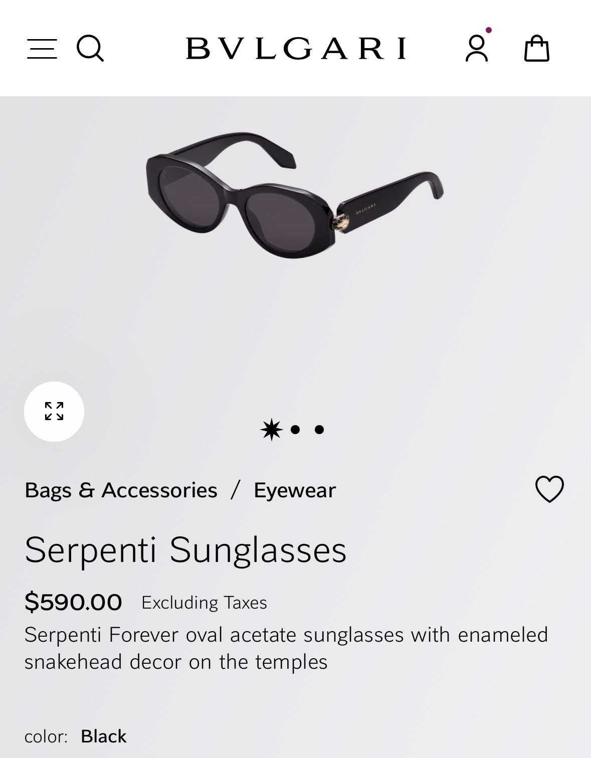 Serpenti Sunglasses