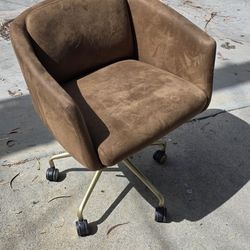 Suede Brown Office Chair