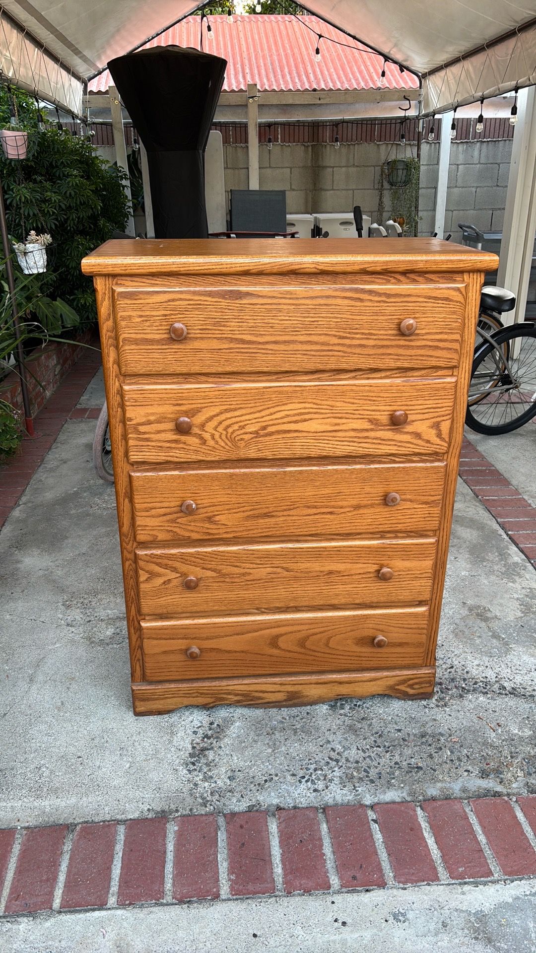 Solid wood dresser